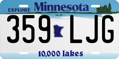 MN license plate 359LJG
