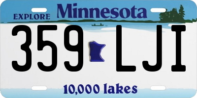 MN license plate 359LJI