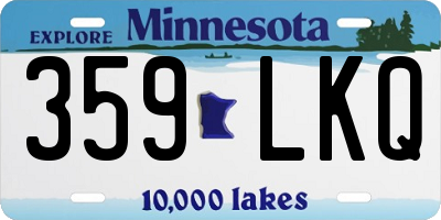 MN license plate 359LKQ