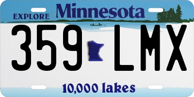 MN license plate 359LMX