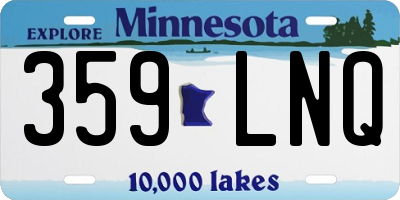 MN license plate 359LNQ