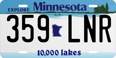 MN license plate 359LNR