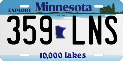 MN license plate 359LNS