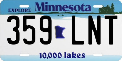 MN license plate 359LNT
