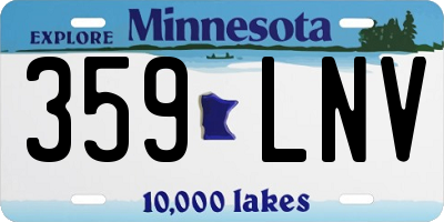 MN license plate 359LNV