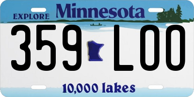 MN license plate 359LOO