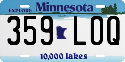 MN license plate 359LOQ