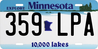 MN license plate 359LPA