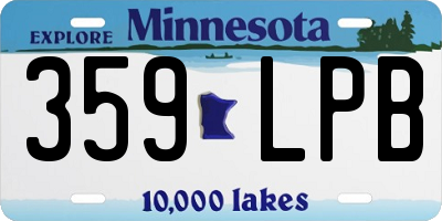 MN license plate 359LPB