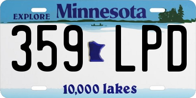 MN license plate 359LPD