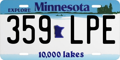 MN license plate 359LPE