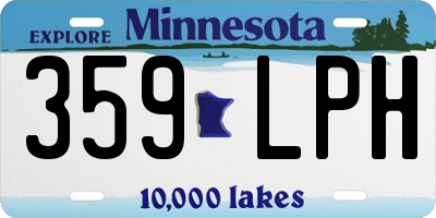 MN license plate 359LPH