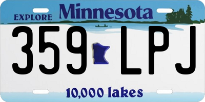 MN license plate 359LPJ