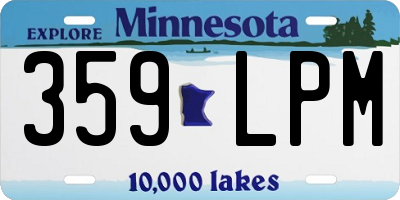 MN license plate 359LPM