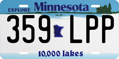 MN license plate 359LPP