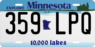 MN license plate 359LPQ