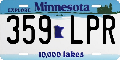MN license plate 359LPR