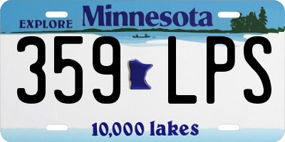 MN license plate 359LPS