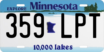 MN license plate 359LPT