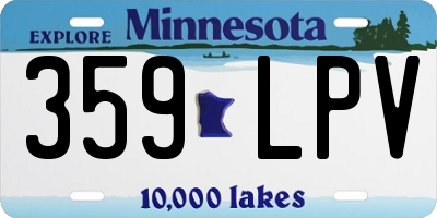 MN license plate 359LPV