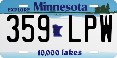 MN license plate 359LPW