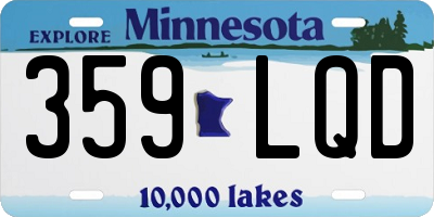 MN license plate 359LQD