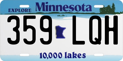 MN license plate 359LQH