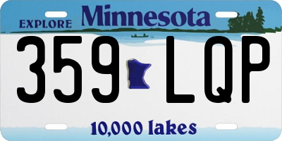 MN license plate 359LQP