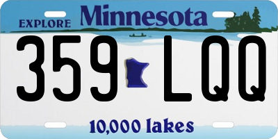 MN license plate 359LQQ