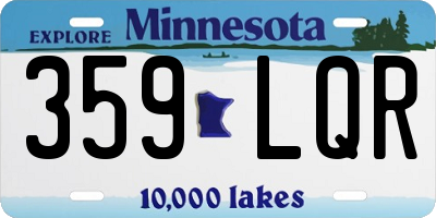 MN license plate 359LQR