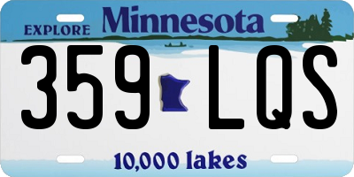 MN license plate 359LQS