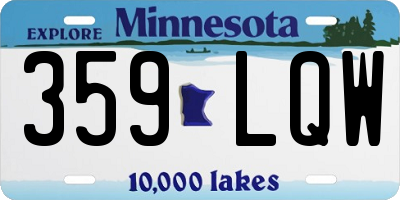 MN license plate 359LQW
