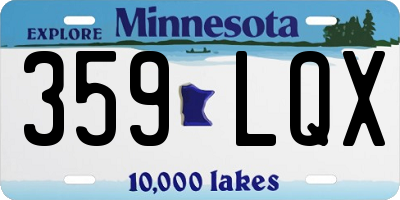 MN license plate 359LQX