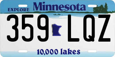 MN license plate 359LQZ