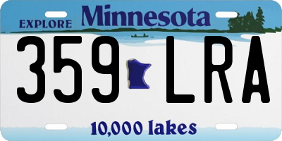 MN license plate 359LRA