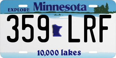 MN license plate 359LRF