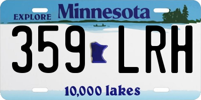 MN license plate 359LRH