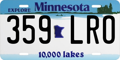 MN license plate 359LRO