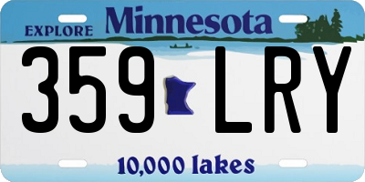 MN license plate 359LRY