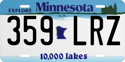 MN license plate 359LRZ