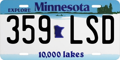 MN license plate 359LSD