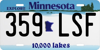MN license plate 359LSF