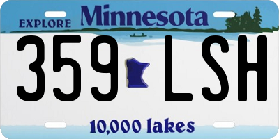 MN license plate 359LSH