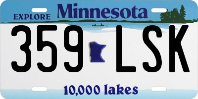MN license plate 359LSK