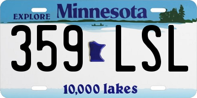 MN license plate 359LSL
