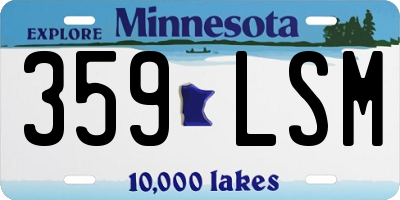 MN license plate 359LSM