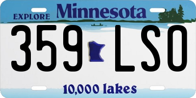 MN license plate 359LSO