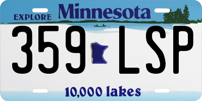 MN license plate 359LSP
