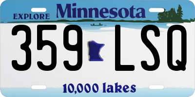 MN license plate 359LSQ