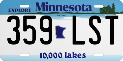 MN license plate 359LST